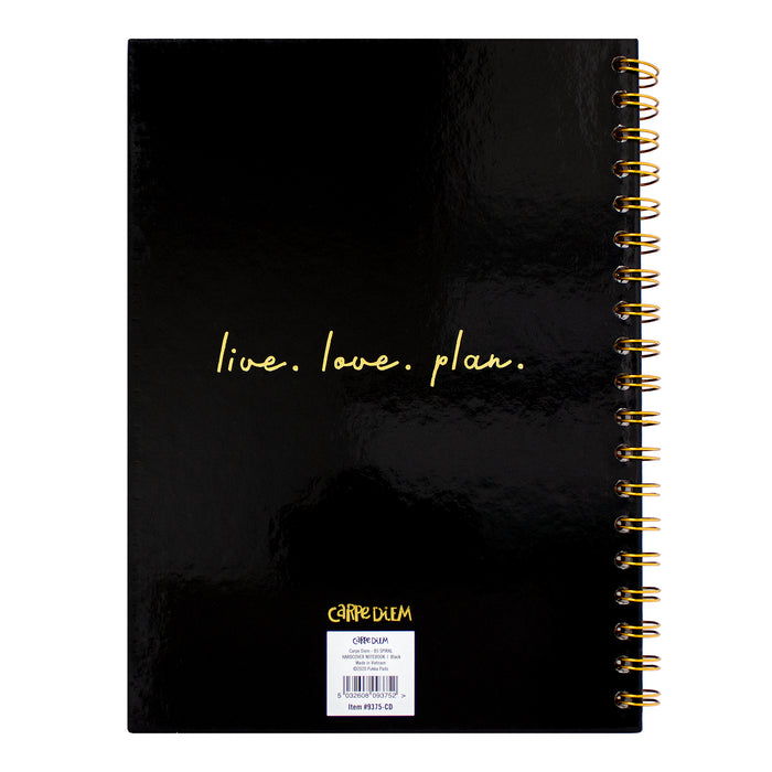 Carpe Diem Black B5 Hardcover Notebook