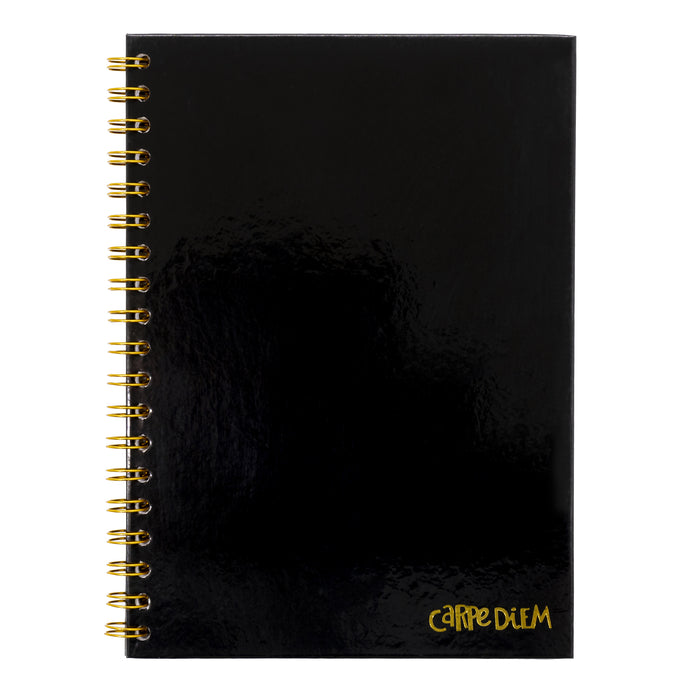 carpe diem Black B5 Hardcover Notebook