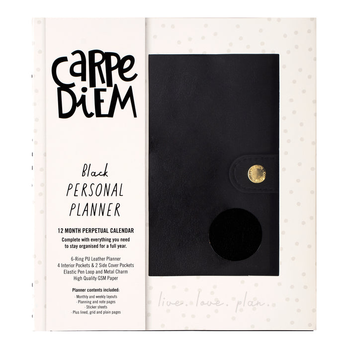 Carpe Diem Black Personal Planner Box Set
