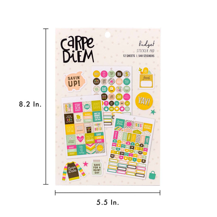 Carpe Diem Budget A5 Sticker Tablet