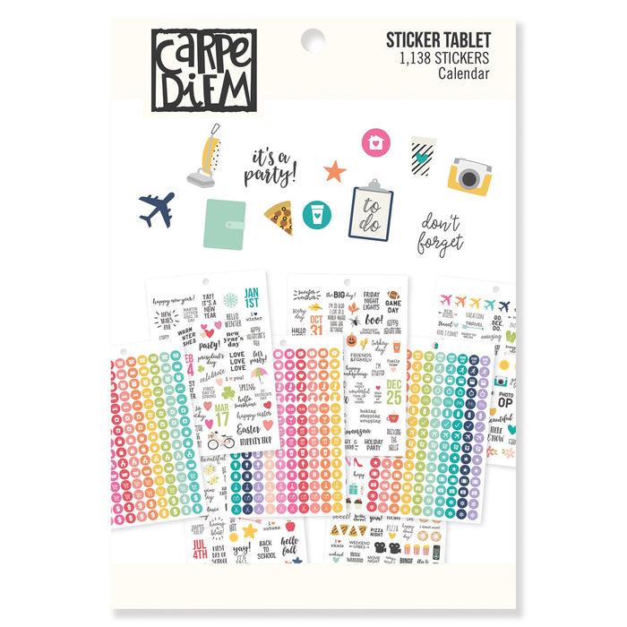 Carpe Diem Calendar A5 Sticker Tablet