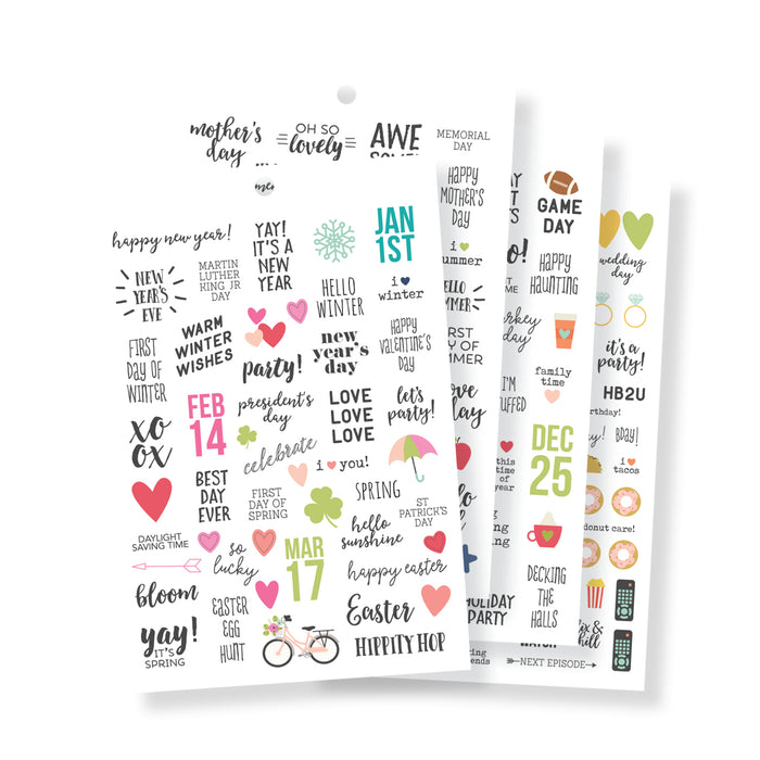 Carpe Diem Calendar A5 Sticker Tablet