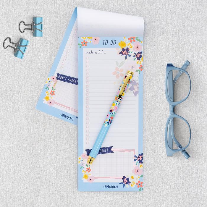 Carpe Diem Ditsy Floral Magnetic To Do List