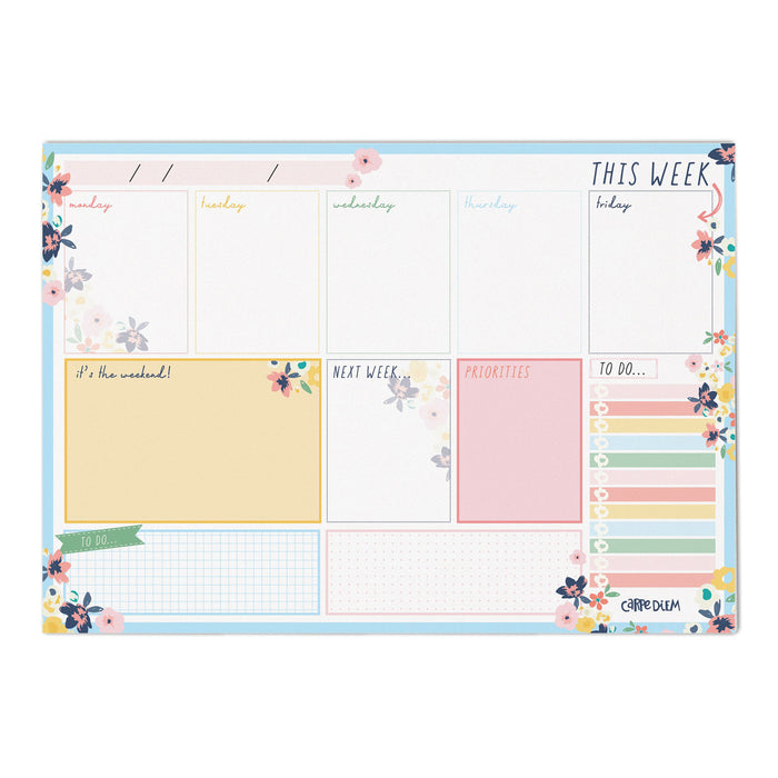 carpe diem Ditsy Floral Weekly Planner Pad
