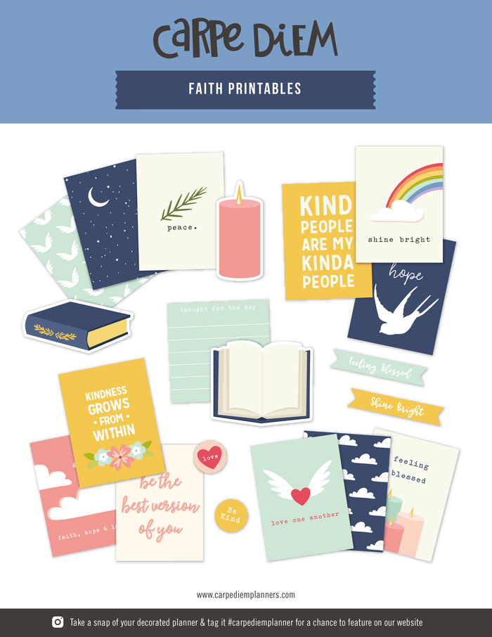 carpe diem Faith Planner Printables