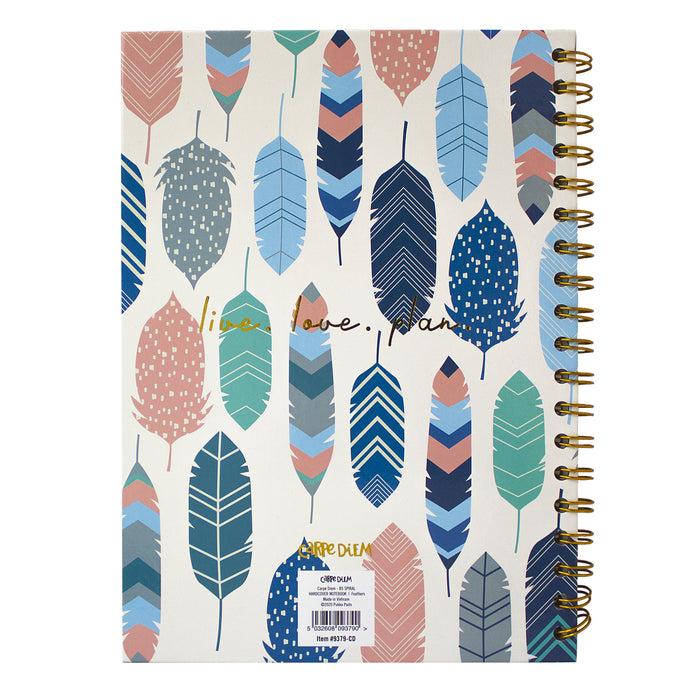 Carpe Diem Feathers B5 Hardcover Notebook