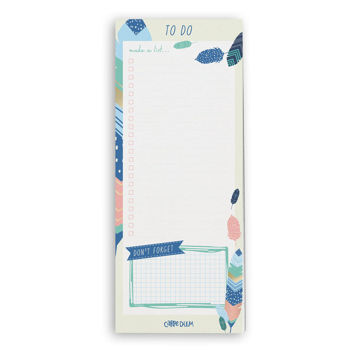 carpe diem Feathers Magnetic To Do List