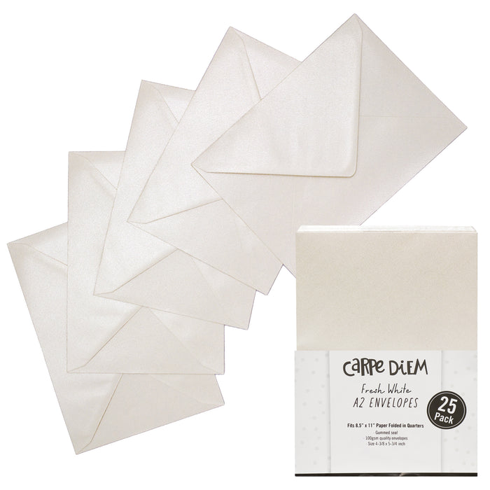 carpe diem Fresh White A2 Envelopes - Pack of 25