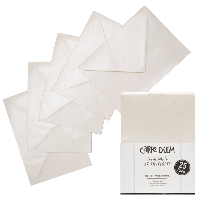 carpe diem Fresh White A7 Envelopes - Pack of 25