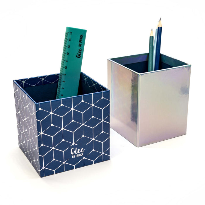 Carpe Diem Glee Pencil Pot In 2 Asymmetric Sizes