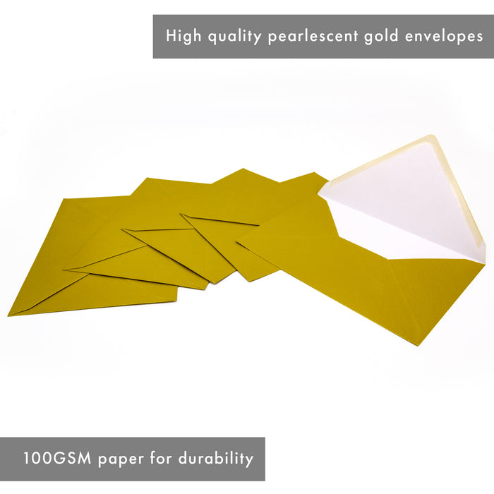 Carpe Diem Gold A2 Envelopes - Pack Of 25