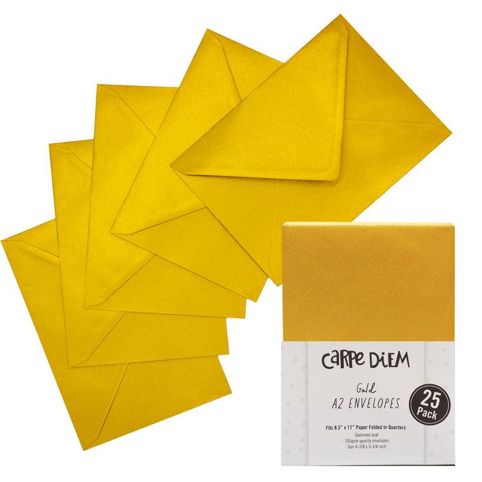 carpe diem Gold A2 Envelopes - Pack of 25
