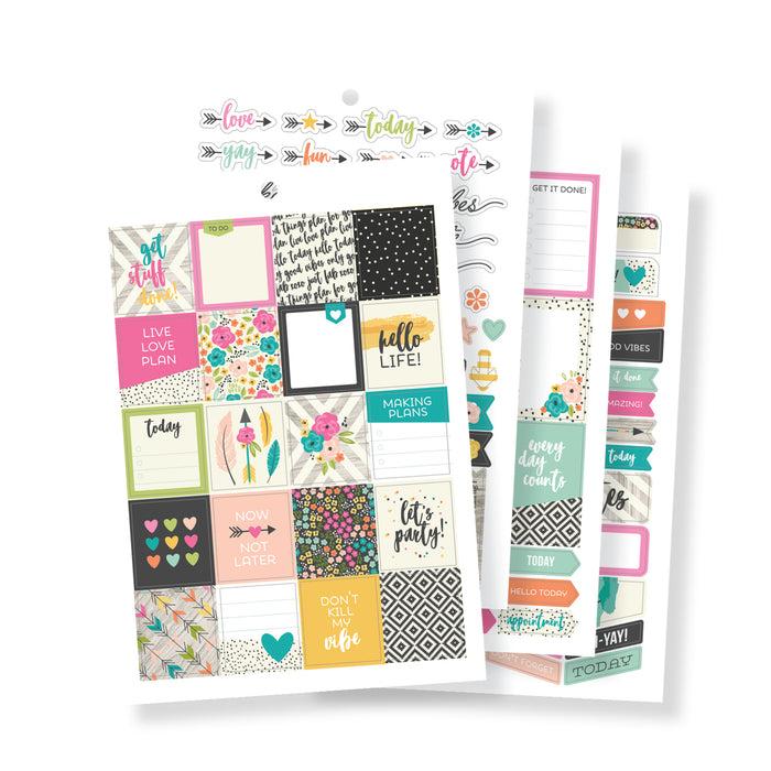 Carpe Diem Good Vibes A5 Sticker Tablet