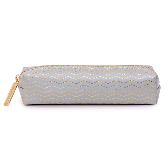 Carpe Diem Haze Slim Pencil Case In Blue