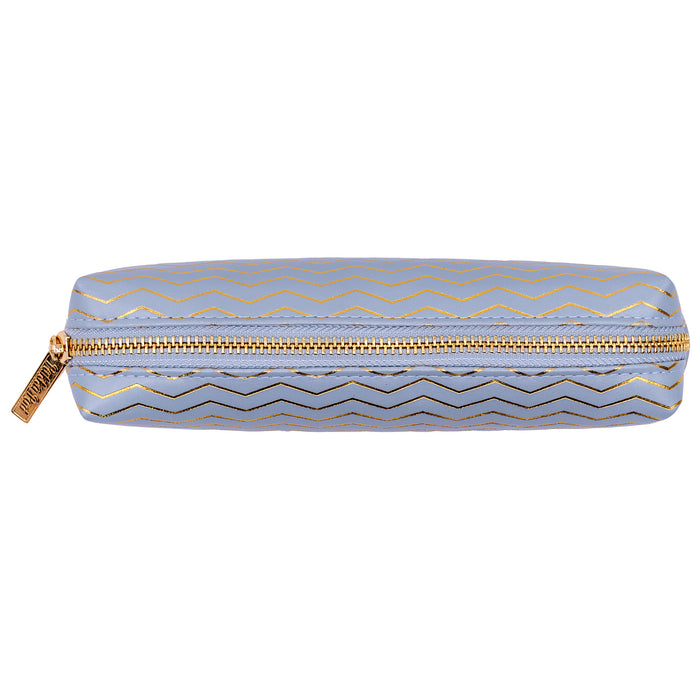 Carpe Diem Haze Slim Pencil Case In Blue