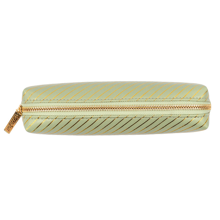 Carpe Diem Haze Slim Pencil Case In Green