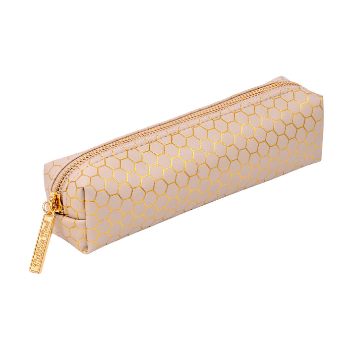 carpe diem Haze Slim Pencil Case in Taupe