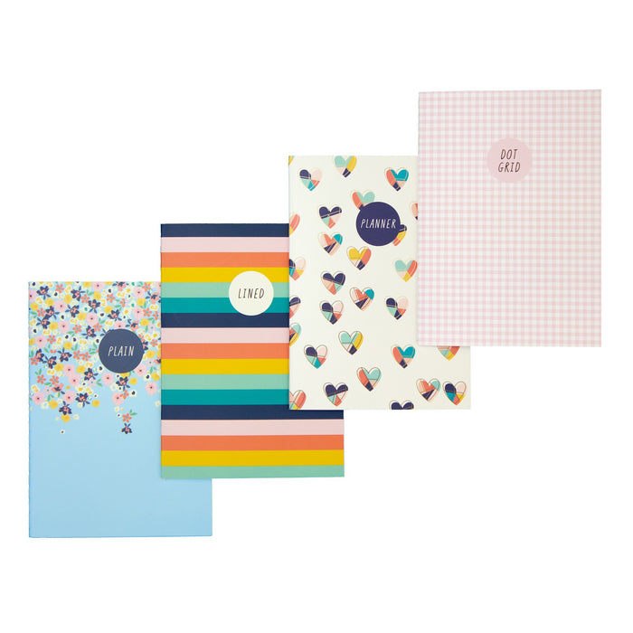 Carpe Diem Hearts Assortment A6 Notebooks - 4 Pack