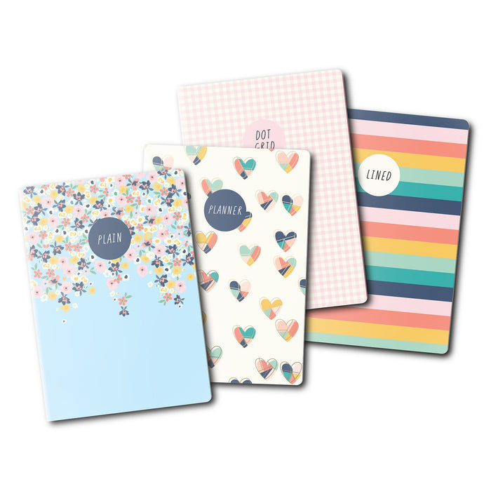 carpe diem Hearts Assortment A6 Notebooks - 4 Pack