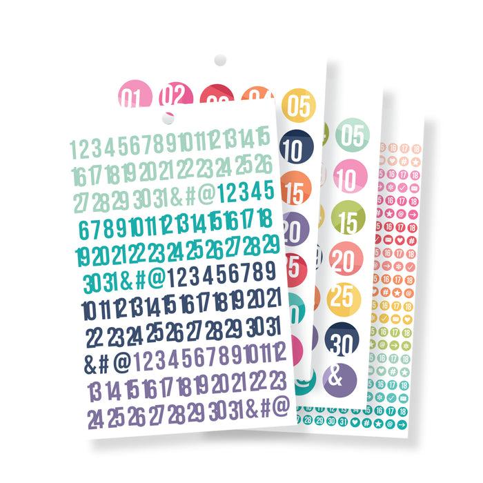Carpe Diem Numbers A5 Sticker Tablet