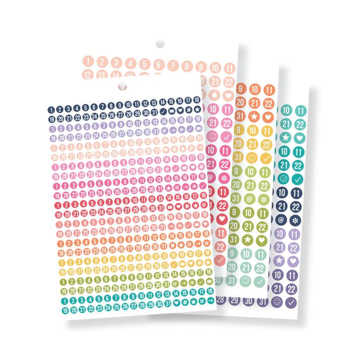 Carpe Diem Numbers A5 Sticker Tablet
