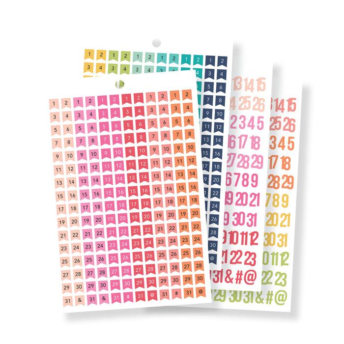 carpe diem Numbers A5 Sticker Tablet