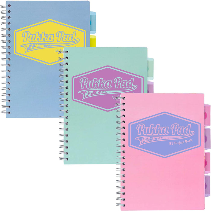 carpe diem Pastel B5 5-subject notebook -3 pack