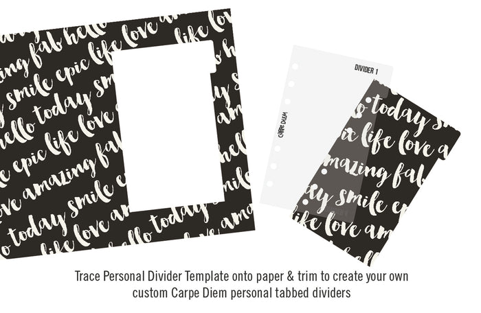 Carpe Diem Personal Divider Templates