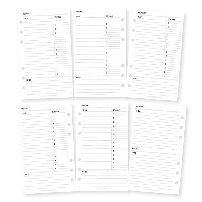 carpe diem Personal Planner Daily Inserts