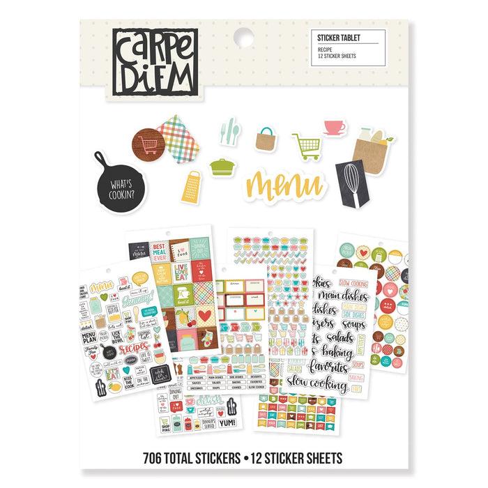 carpe diem Recipe A5 Sticker Tablet