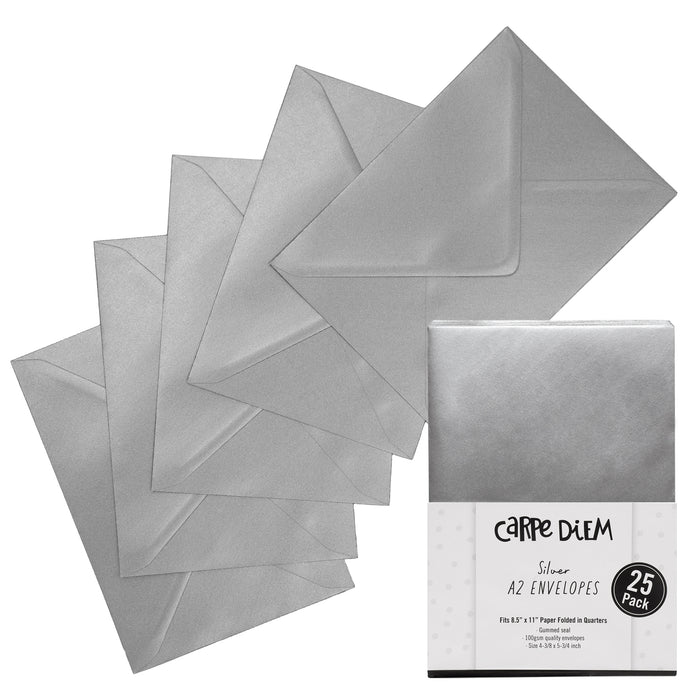 carpe diem Silver A2 Envelopes - Pack of 25