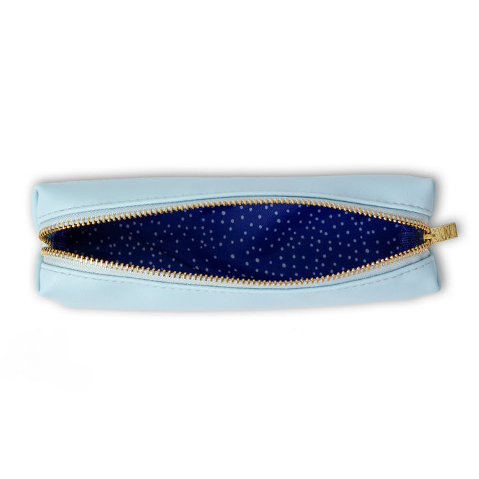 Carpe Diem Sky Blue 8" Slim Pencil Case/Pouch