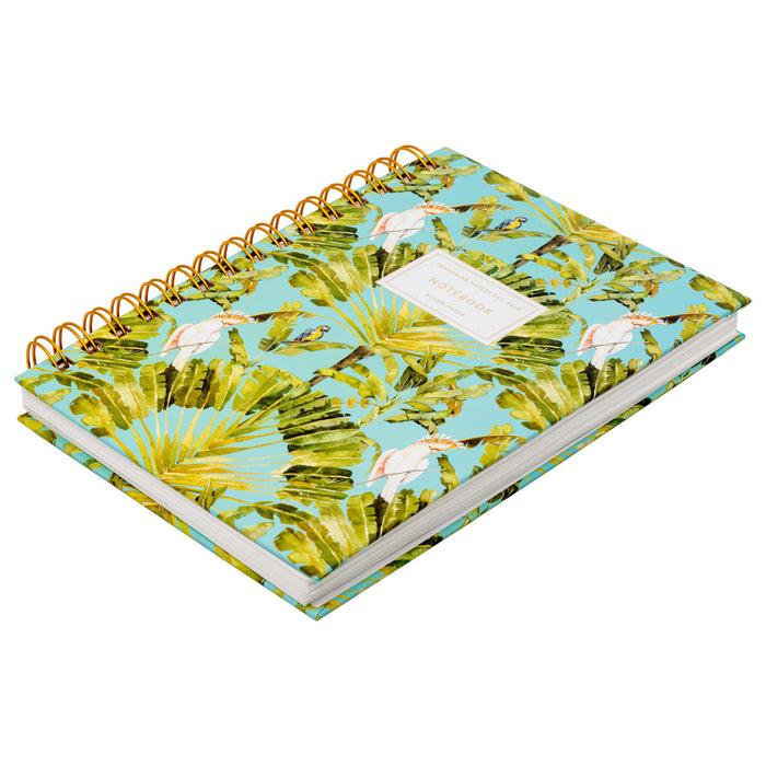 Carpe Diem Carpe Diem X La Papelaria Hard Cover Spiral Notebook In Tropical Print