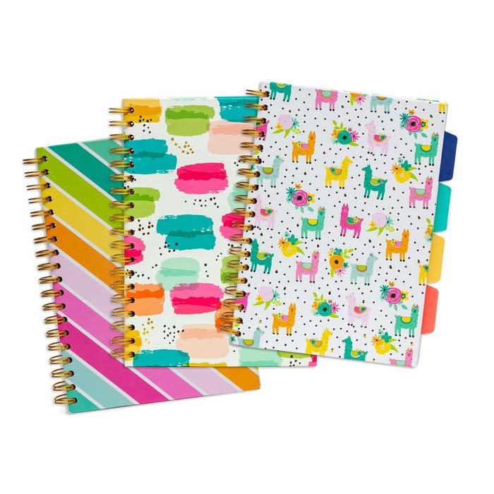 carpe diem Color Wash 5-subject hardcover notebook - Pack of 3 assorted colours