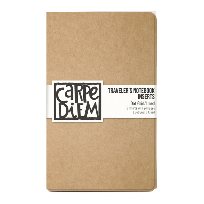 carpe diem Dot Grid/Lined Traveler's Notebook Inserts