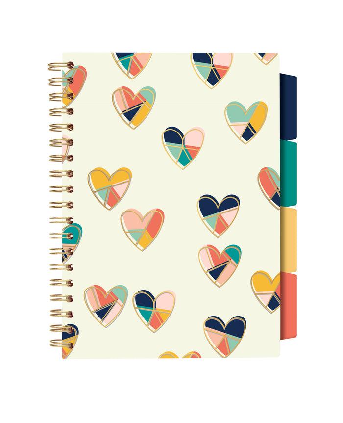 Carpe Diem Floral Love 5-subject Hardcover Notebook - Pack Of 3 Assorted Colours