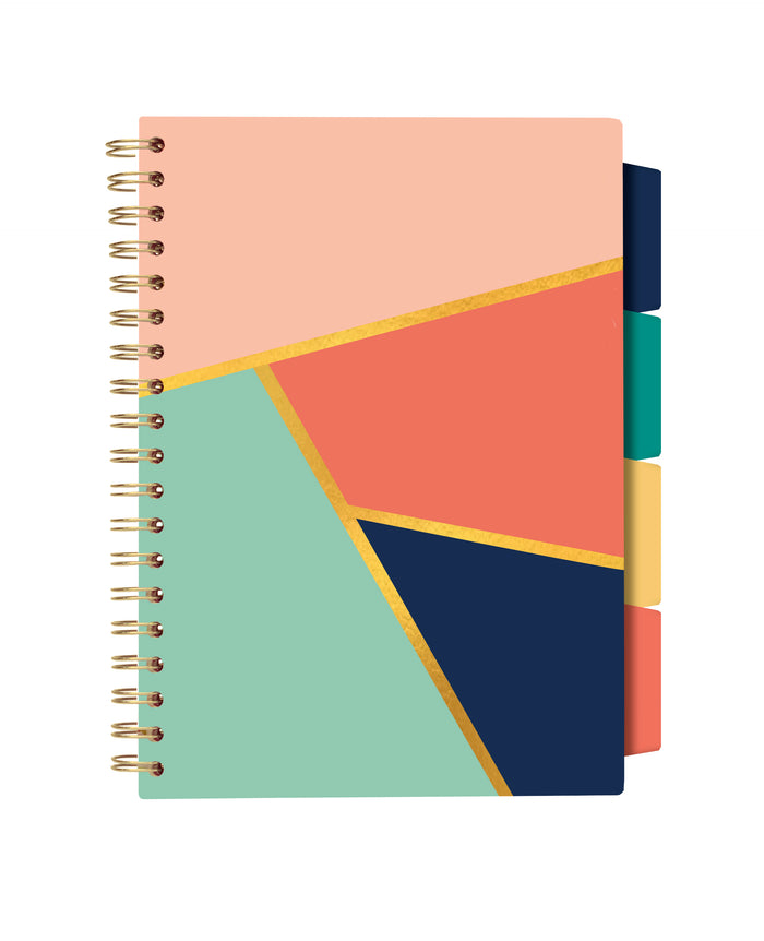 Carpe Diem Floral Love 5-subject Hardcover Notebook - Pack Of 3 Assorted Colours