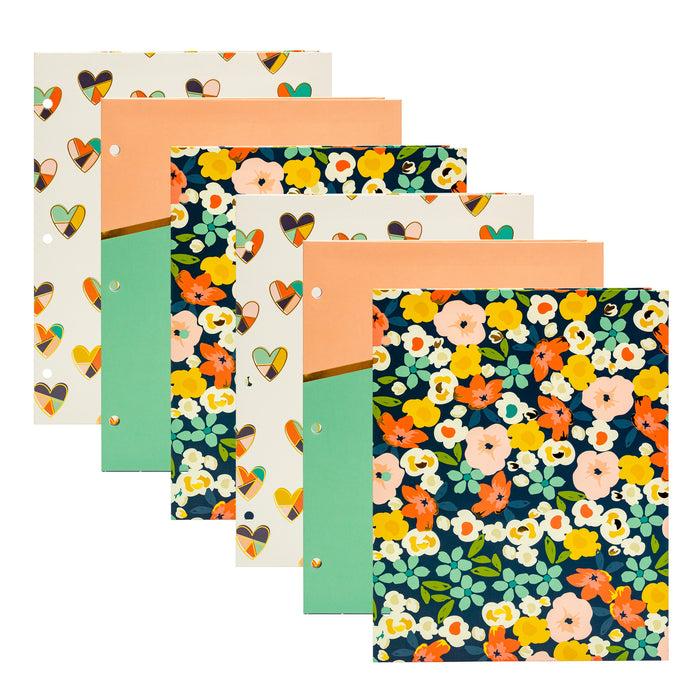 carpe diem Floral Love Pocket Portfolio - Assorted Pack of 6