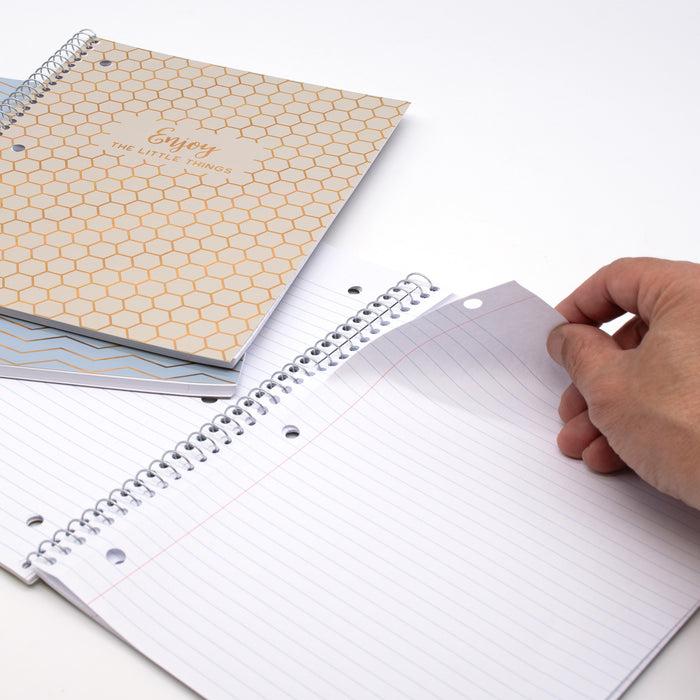 Carpe Diem Haze 1 Subject College Ruled Notebooks - Assorted Pack Of 3