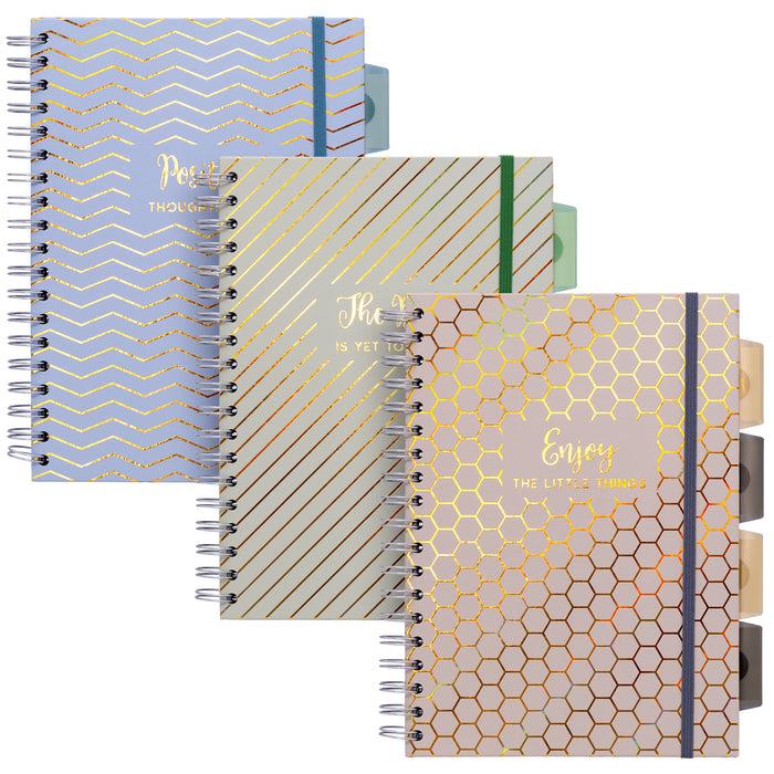 carpe diem Haze 5-Subject Hardcover Notebook - Assorted pack of 3