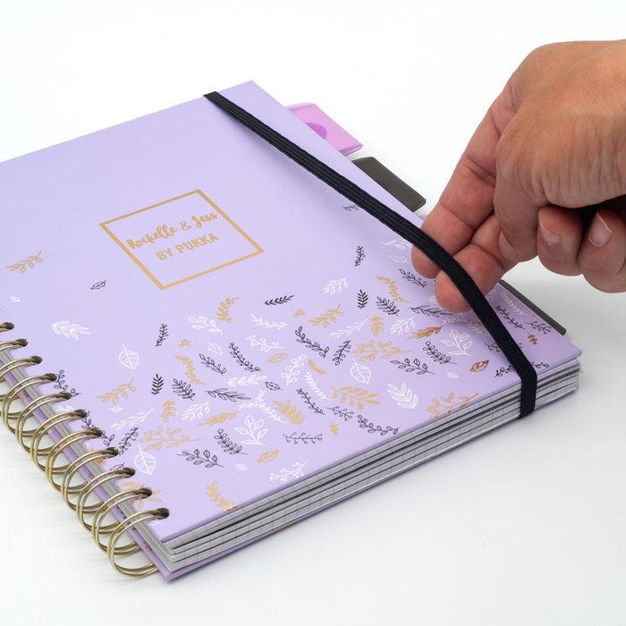 Carpe Diem Lilac Rochelle & Jess Squared B5 Subject Divider Notebook