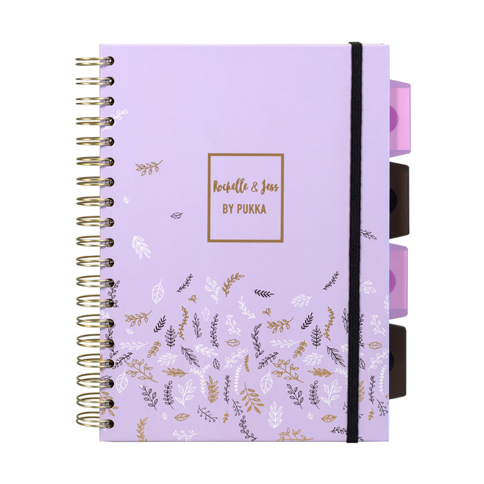 carpe diem Lilac Rochelle & Jess Squared B5 Subject Divider Notebook