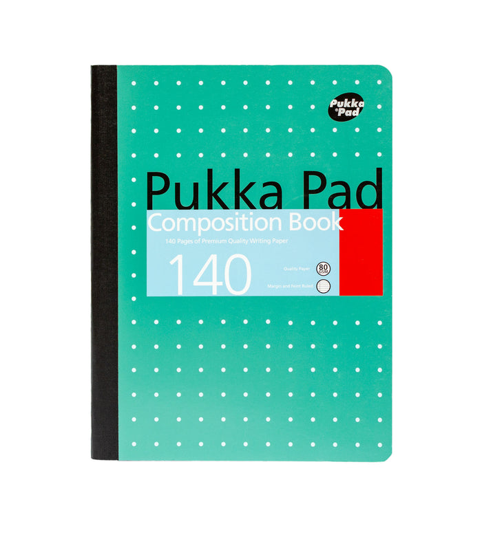 carpe diem Metallic Green Composition Books Pack of 4