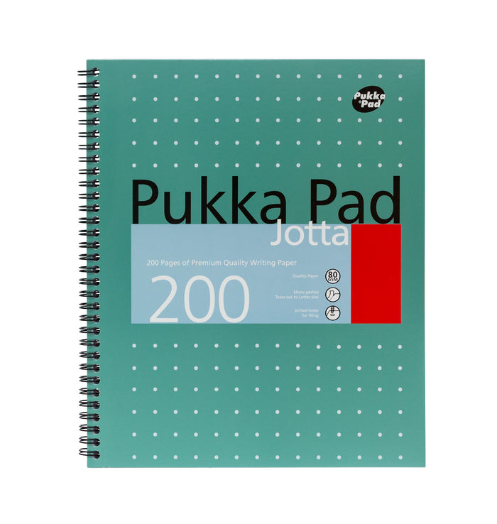 carpe diem Metallic Green Jotta Letter Sized Notebook - Pack of 3