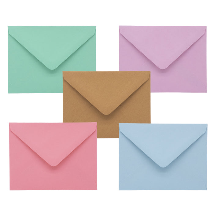 Carpe Diem Pastel Coloured Assorted A7 Envelopes - Pack Of 25