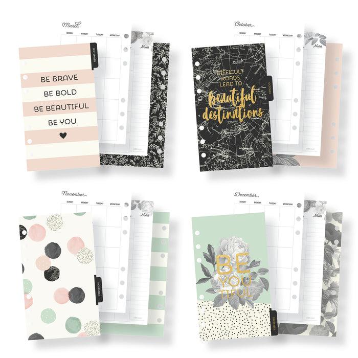 Carpe Diem Personal Planner Beautiful Monthly Inserts