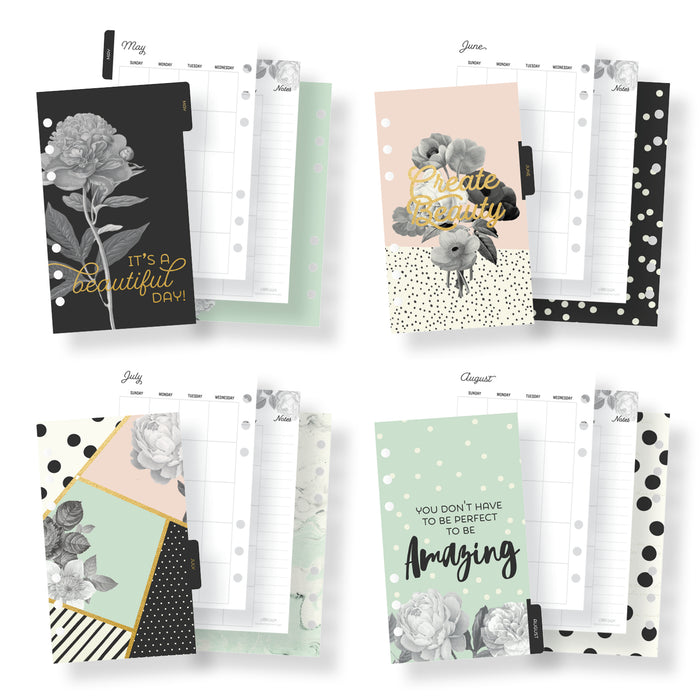 Carpe Diem Personal Planner Beautiful Monthly Inserts