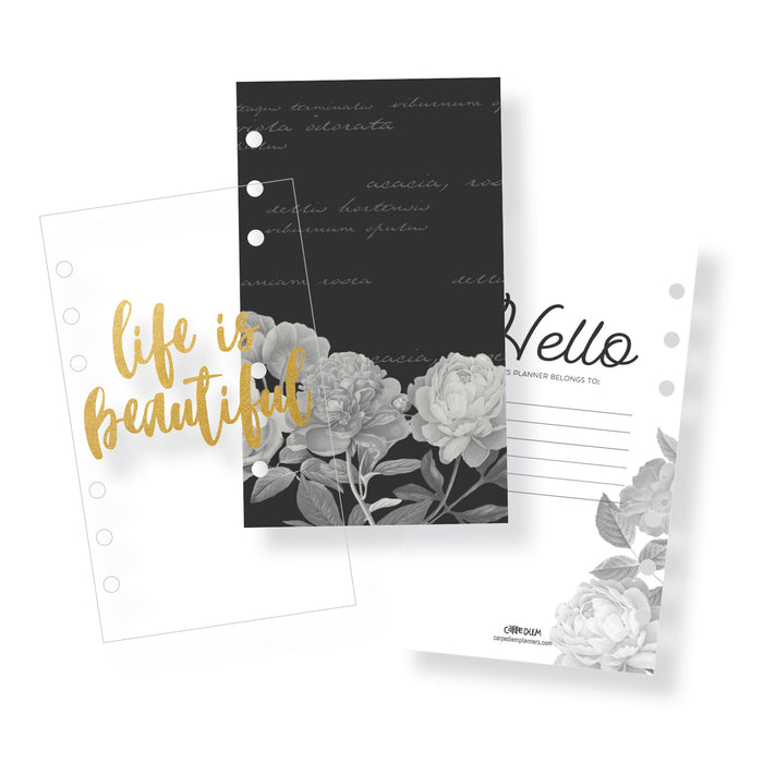 Carpe Diem Personal Planner Beautiful Monthly Inserts