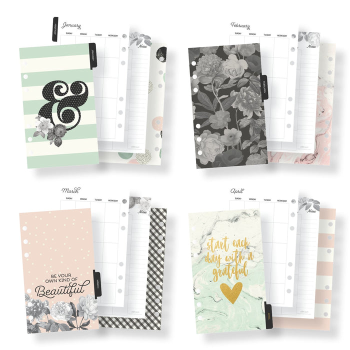carpe diem Personal Planner Beautiful Monthly Inserts