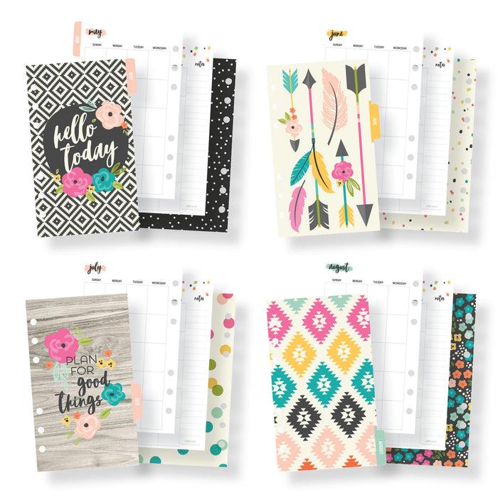 Carpe Diem Personal Planner Good Vibes Monthly Inserts